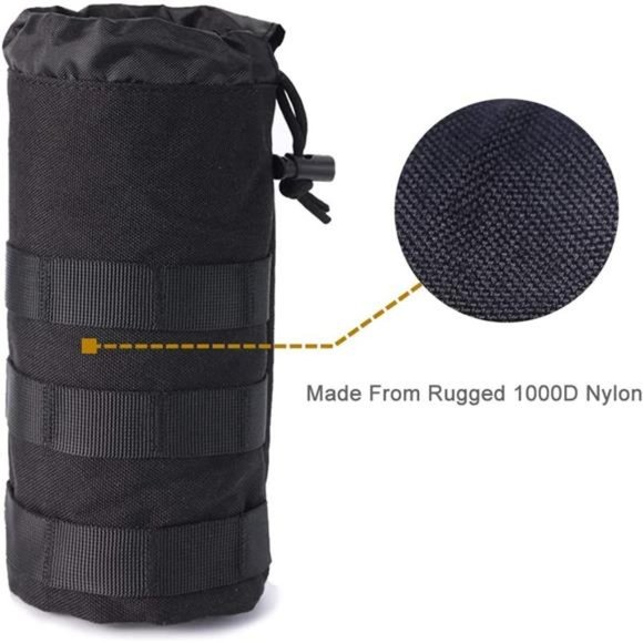 Sports Water Bottles Pouch Bag, Tactical Drawstring Molle Water Bottle Holder - Picture 2 of 6